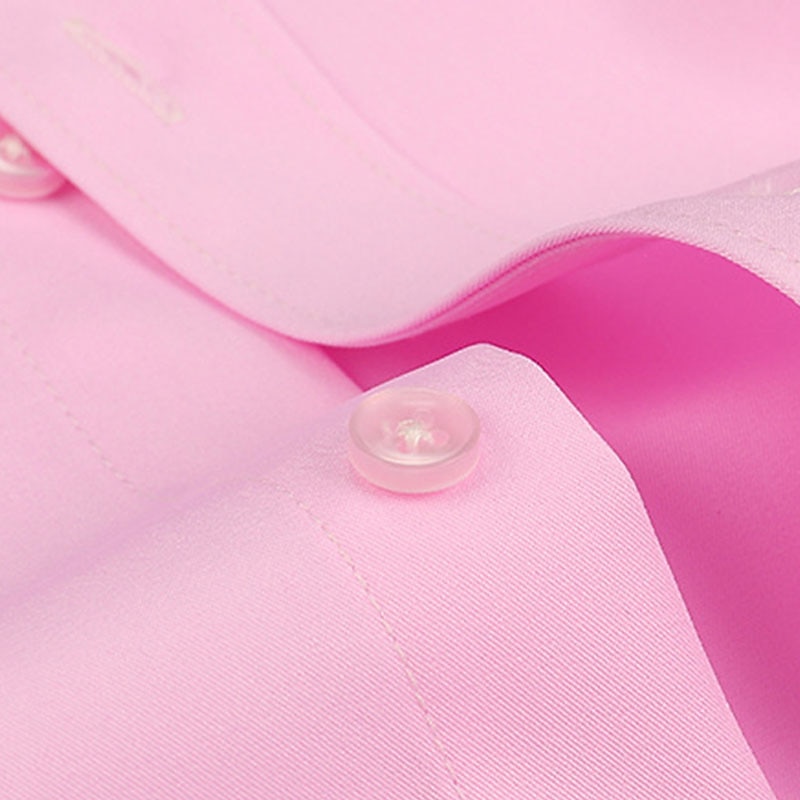 Herren Oberhemd Bügelfreies Hemd Hochzeit Ausgehen Weiß Rosa Wein Grün Langarm Umlegekragen Frühling Herbst Bekleidung 2025 - $20.99 –P11