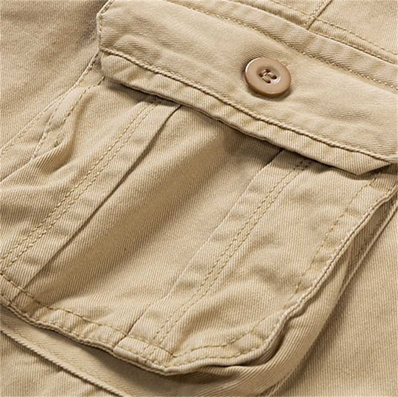 Herre Cargoshorts Shorts Shorts til turbruk 6 lommer عادي Komfort Pustende Knelengde Avslappet Daglig Gateklær 100 % bomull Sport Mote Blå Grønn Mikroelastisk 2025 - $21.99 –P11