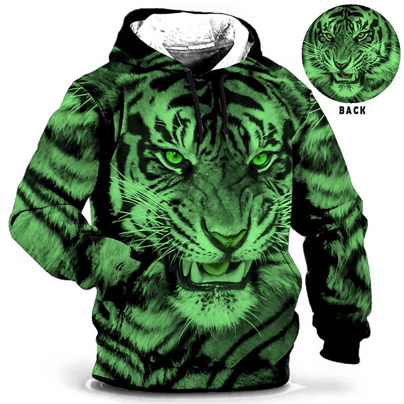Men's Plus Size Pullover Hoodie Sweatshirt Big and Tall Animal Hooded Pocket Long Sleeve Spring &  Fall Fashion Streetwear Basic Comfortable Work Daily Wear Tops 2026 - $28.99 –P3