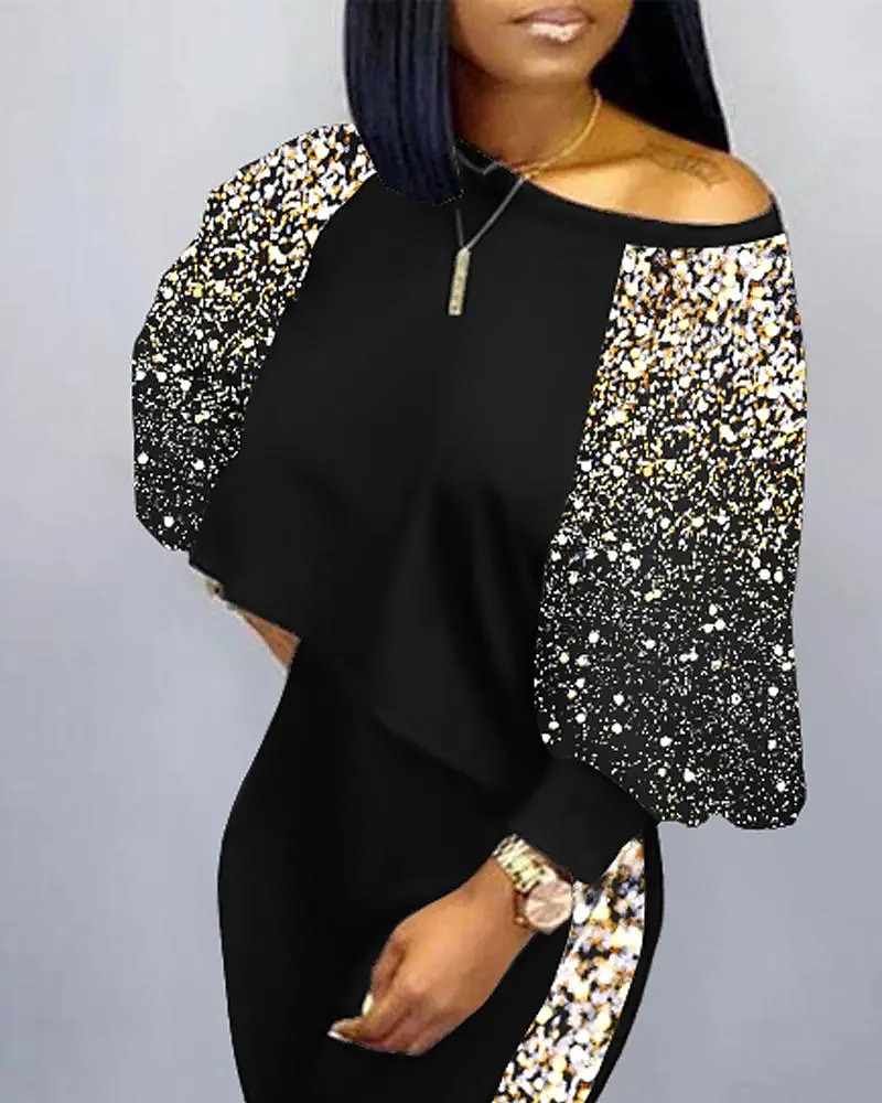 Women's Active Streetwear Tracksuit Pants Sets Sweatshirt Pants Trousers Long Sleeve Crew Neck Graphic Print Sports Outdoor Casual Silver Black Brown Fall & Winter Regular Fit 2025 - $32.99 –P12