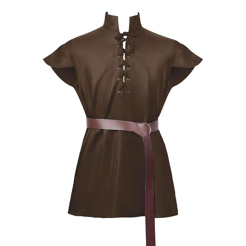 Retro Antiguo Medieval siglo 17 Blusa / Falda Traje de cosplay Baile de Máscaras Pirata Guerrero Vikingo Disfraz Hombre Vikingo Fantasía Víspera de Todos los Santos Carnaval Mascarada Evento / Fiesta 2026 - $27.99 –P12