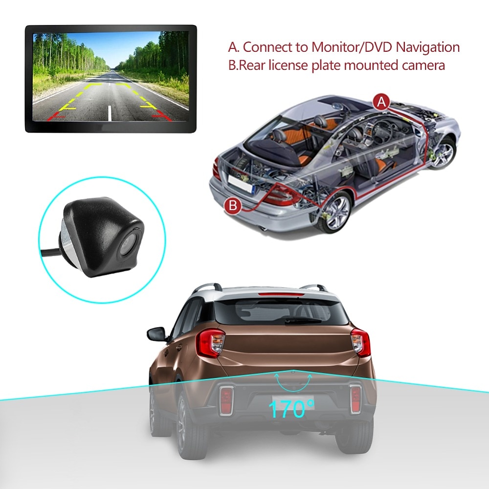 IP69K Waterproof Long Night Vision HD and Ultra Wide Angle Metal Reverse Rear View Backup Camera for Car Pickup Truck SUV RV Van Van Van 2025 - $23.99 –P8