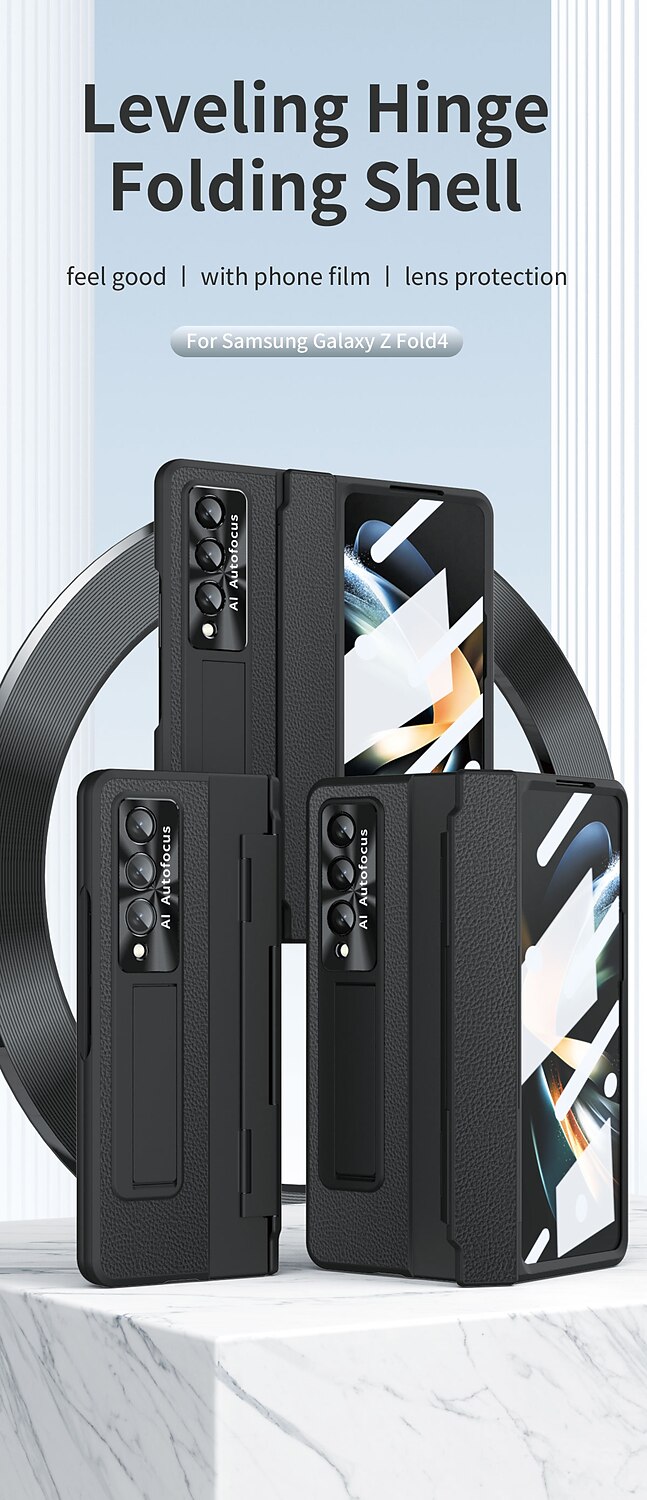 Чехол для телефона для Samsung Galaxy Z Fold 5 Z Fold 4 Z Fold 3 Flip бамперный флип полный корпус защитный однотонный ПК PU кожа 2025 - $36.99 –P1
