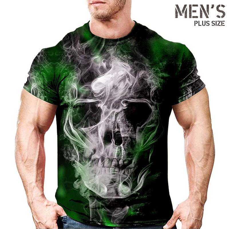 Voor heren Grote maten T-shirt Groot en klein Grafisch Strakke ronde hals Afdrukken Korte mouw Lente zomer Vintage Modieus Streetwear Basic Casual Sport Tops 2026 - $20.99 –P3