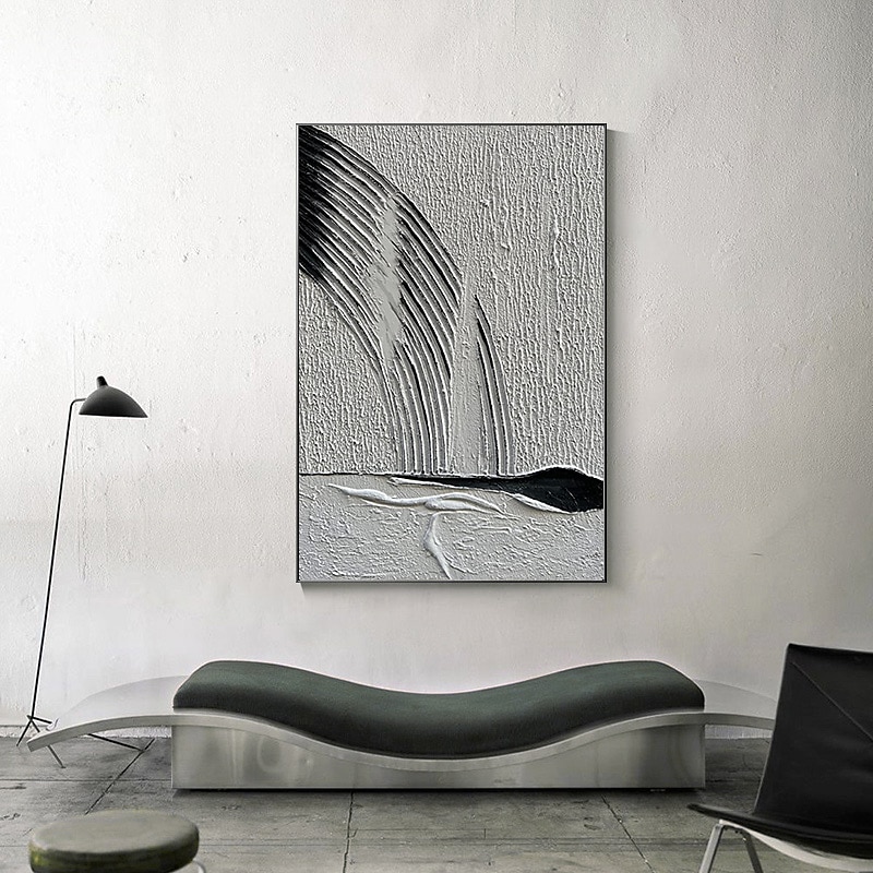 oljemålning handgjorda handmålade väggkonst abstrakt canvas målning heminredning dekor sträckt ram redo att hänga 2025 - $141.99 –P5