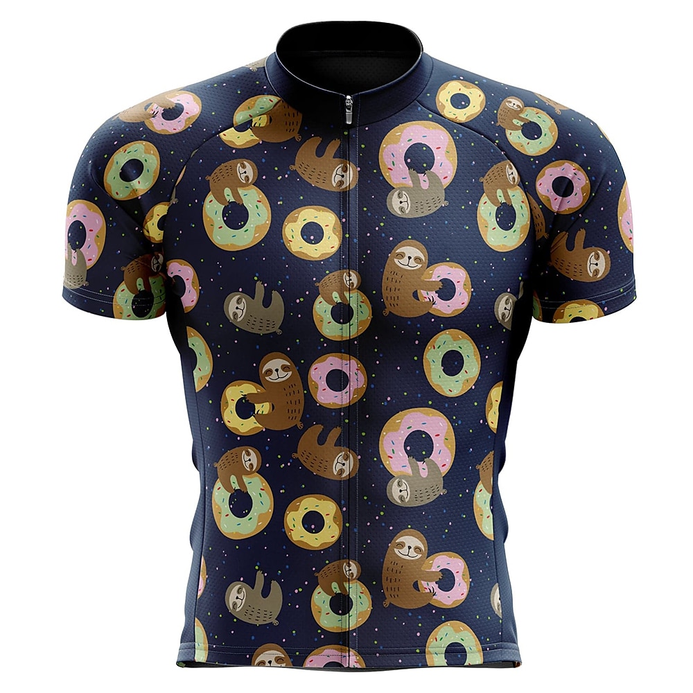 2025年 男性用 サイクリングジャージー グラフィック おかしい 半袖 バイク ジャージー トップス 3つのリアポケット付き マウンテンサイクリング ロードバイク 速乾性 反射性ストリップ 後ポケット 吸汗性 スポーツ ホワイト レッド ダークネービー 衣類  コレクション – $29.99 –P10