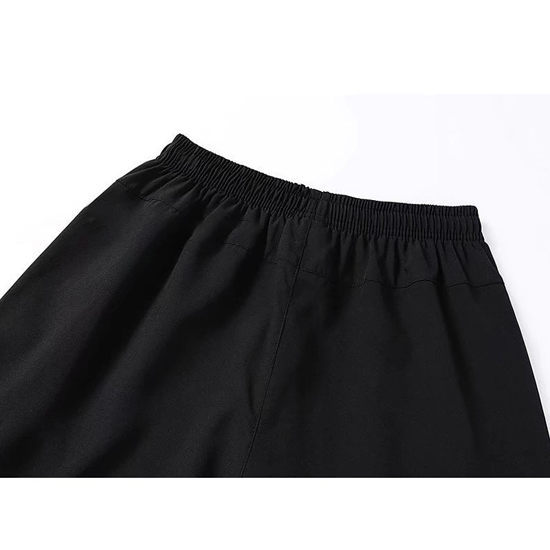 Men's Athletic Shorts Cropped Pants Casual Shorts Capri Pants Drawstring Elastic Waist Plain Quick Dry Calf-Length Outdoor Going out Fashion Streetwear Black Blue Micro-elastic 2025 - $14.99 –P7