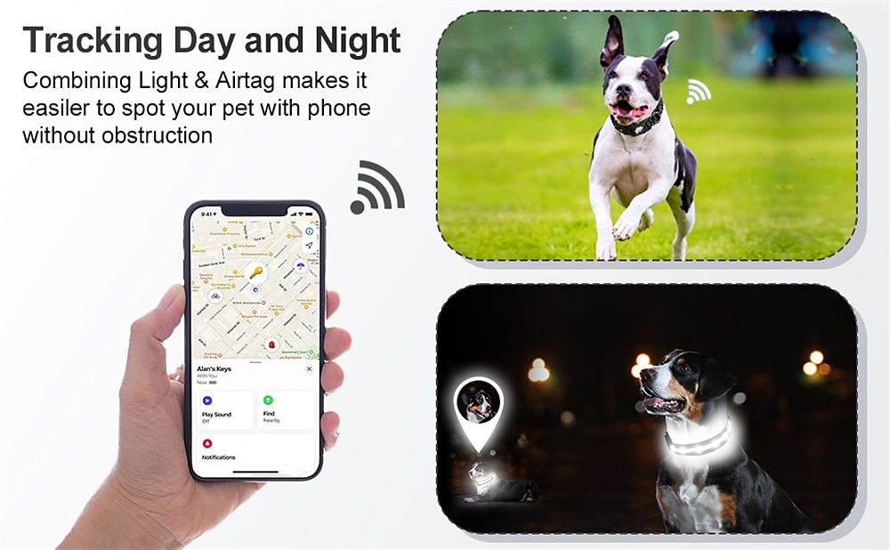 LED Dog Collar with AirTag Holder – IPX7 Waterproof USB-C Rechargeable Glow Nylon Pet Collar for Small Dogs & Puppies, Light Up Flashing for Night Walking 2026 - $20.16 –P3