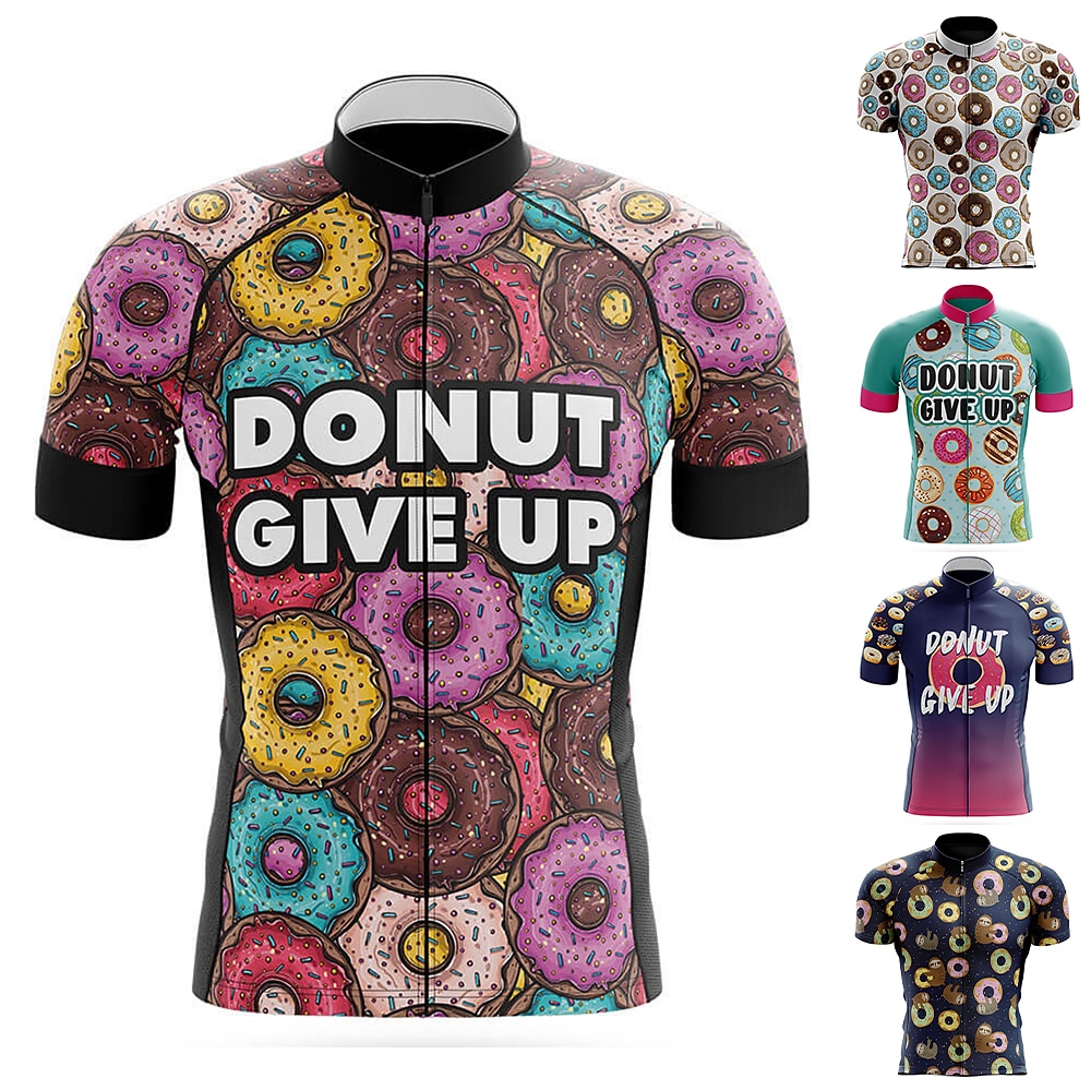 2025年 男性用 サイクリングジャージー グラフィック おかしい 半袖 バイク ジャージー トップス 3つのリアポケット付き マウンテンサイクリング ロードバイク 速乾性 反射性ストリップ 後ポケット 吸汗性 スポーツ ホワイト レッド ダークネービー 衣類  コレクション – $29.99 –P1