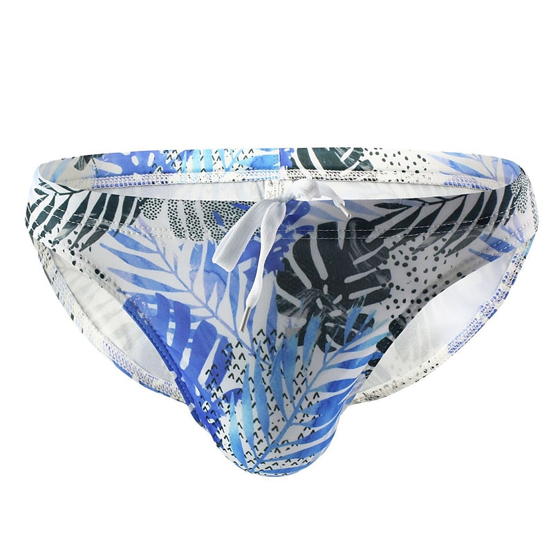Férfi Fürdőruha Úszórövid Swim Thong Zsinór Fák / falevelek Virág / Növények Légáteresztő Mekano Egyszerű Sárga Arcpír rózsaszín 2025 - $9.99 -P6