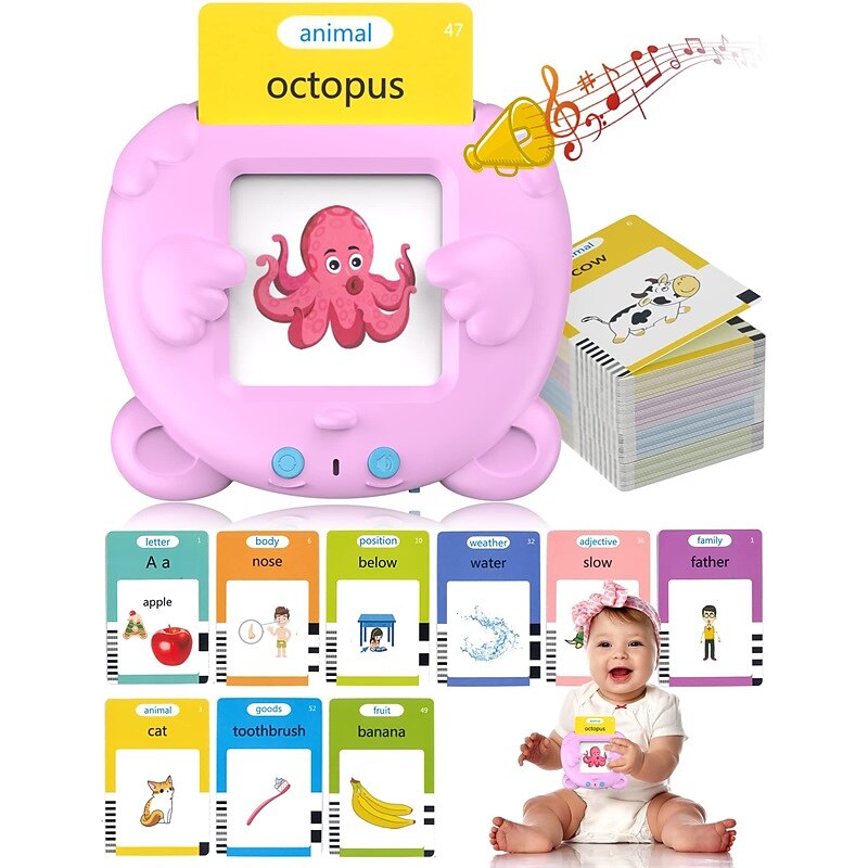 255 carte 510 parole visive talk flash card giocattoli educativi di apprendimento per i bambini del bambino ragazzo ragazza logopedia giocattoli autismo giocattoli festival regali di compleanno del 2025 a $29.99 –P2