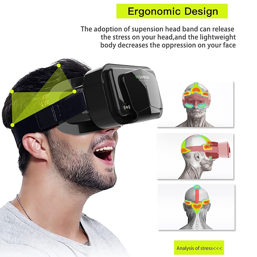 VR Headset Without Remote Control Compatible iPhone & Android Phones in 3.5"-7.2" Screen Lightweight & Adjustable HD 3D Virtual Reality Glasses 2025 - $27.99 –P7
