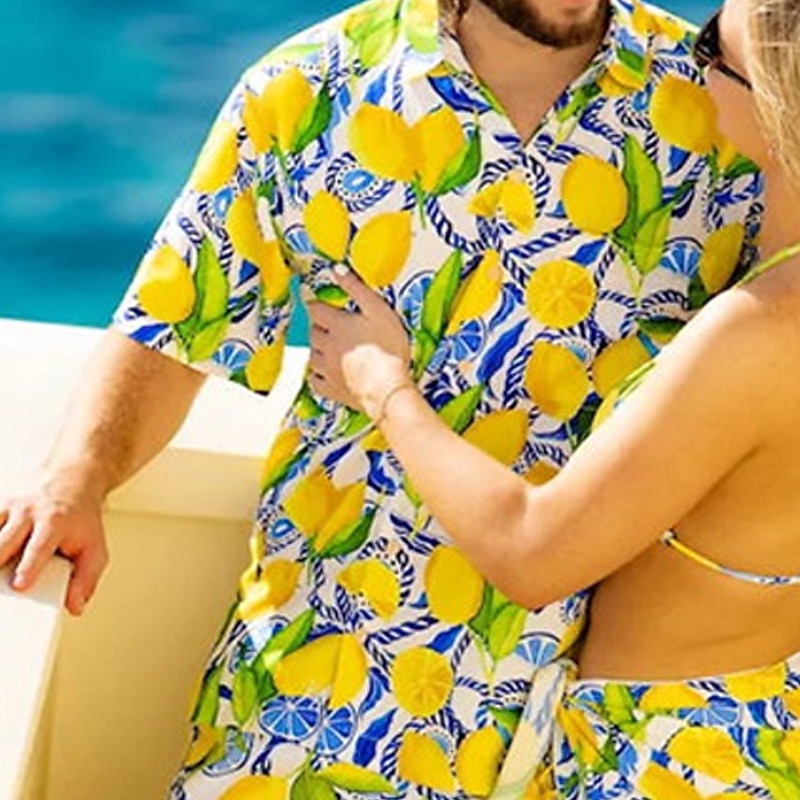Herren Tropisch Hemd Hawaiihemd Sommerhemd Aloha-Shirt Kurze Ärmel Hemd Umlegekragen Tropisch Modisch Hawaiianisch Outdoor Strasse Hawaiianisch Gelb Rosa Braun S M L 2025 - $24.99 –P1