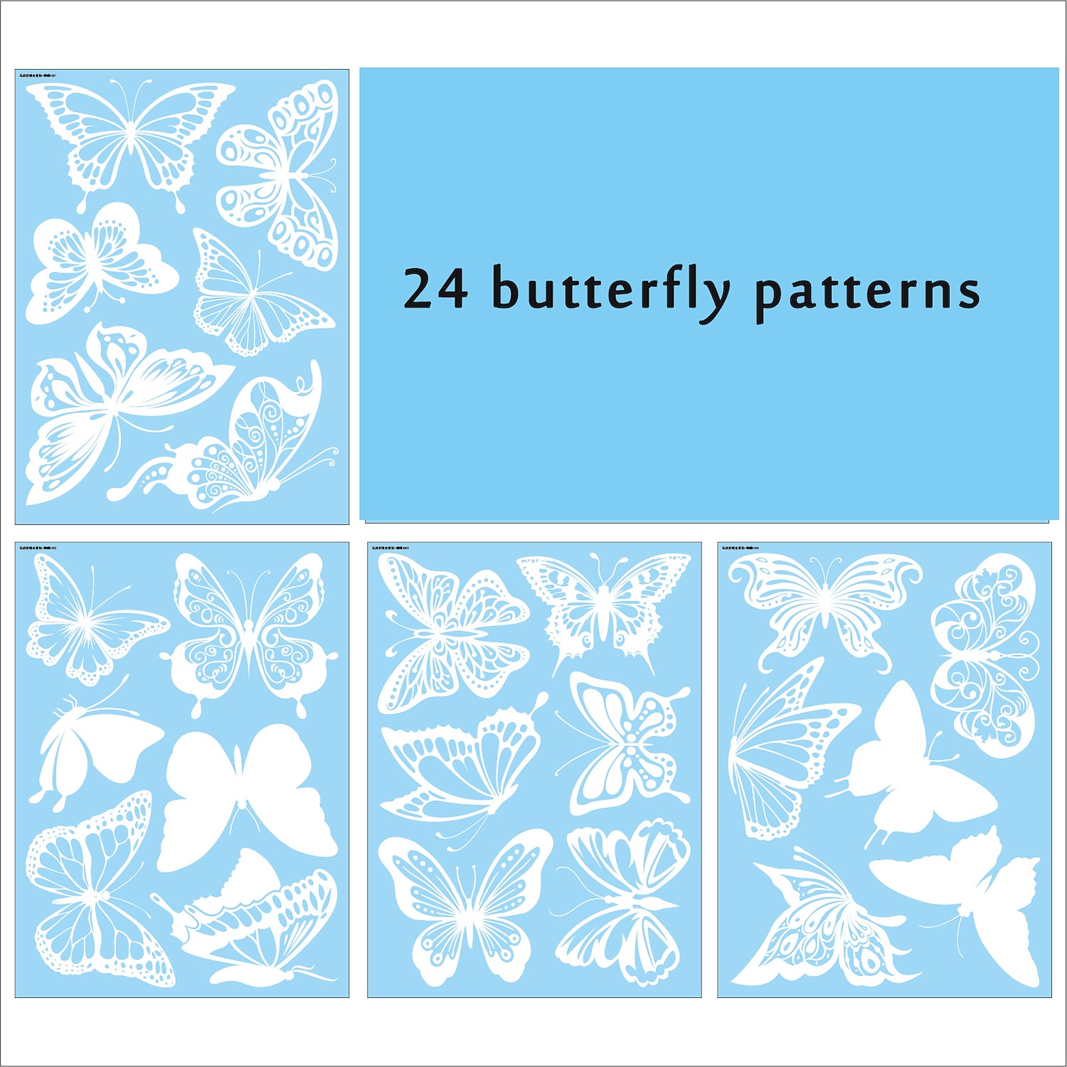 24pcs prevent birds from hitting windows sticker doors and windows pasted with large electrostatic butterflies 2025 - $18.99 –P6
