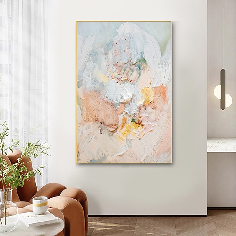 النفط الطلاء اليدوية رسمت باليد جدار الفن سميكة النفط مجردة قماش اللوحة زخرفة المنزل ديكور إطار ممتد جاهز للتعليق 2026 - $131.99 –P2