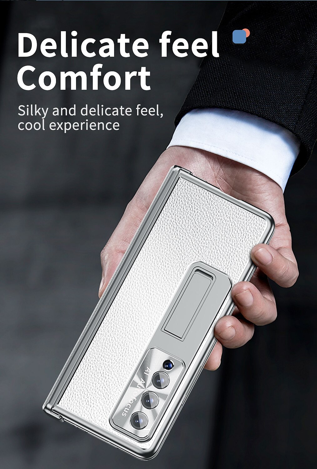 Phone Case Plating Leather Case For Samsung Galaxy Z Fold 6 Z Fold 5 Z Fold 4 Fold 3 Magnetic Kickstand with Pencil Holder(without Pen) Carbon Fibe Screen Protector Phone C Bumper Frame PC PU Leather 2025 - $55.99 –P4