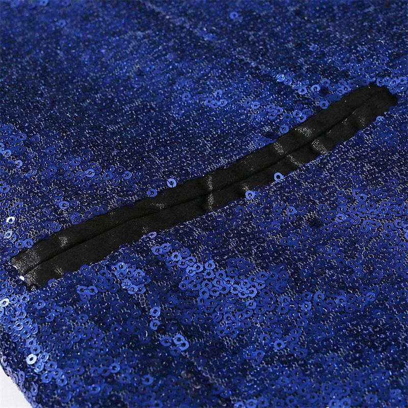 Men's Blazer Cocktail Party Bar Shining Outdoor Pocket Sequin Fall Winter Plain Stylish Warm Ups Shawl Collar Black Silvery Wine Royal Blue Gold Jacket 2025 - $63.99 –P15