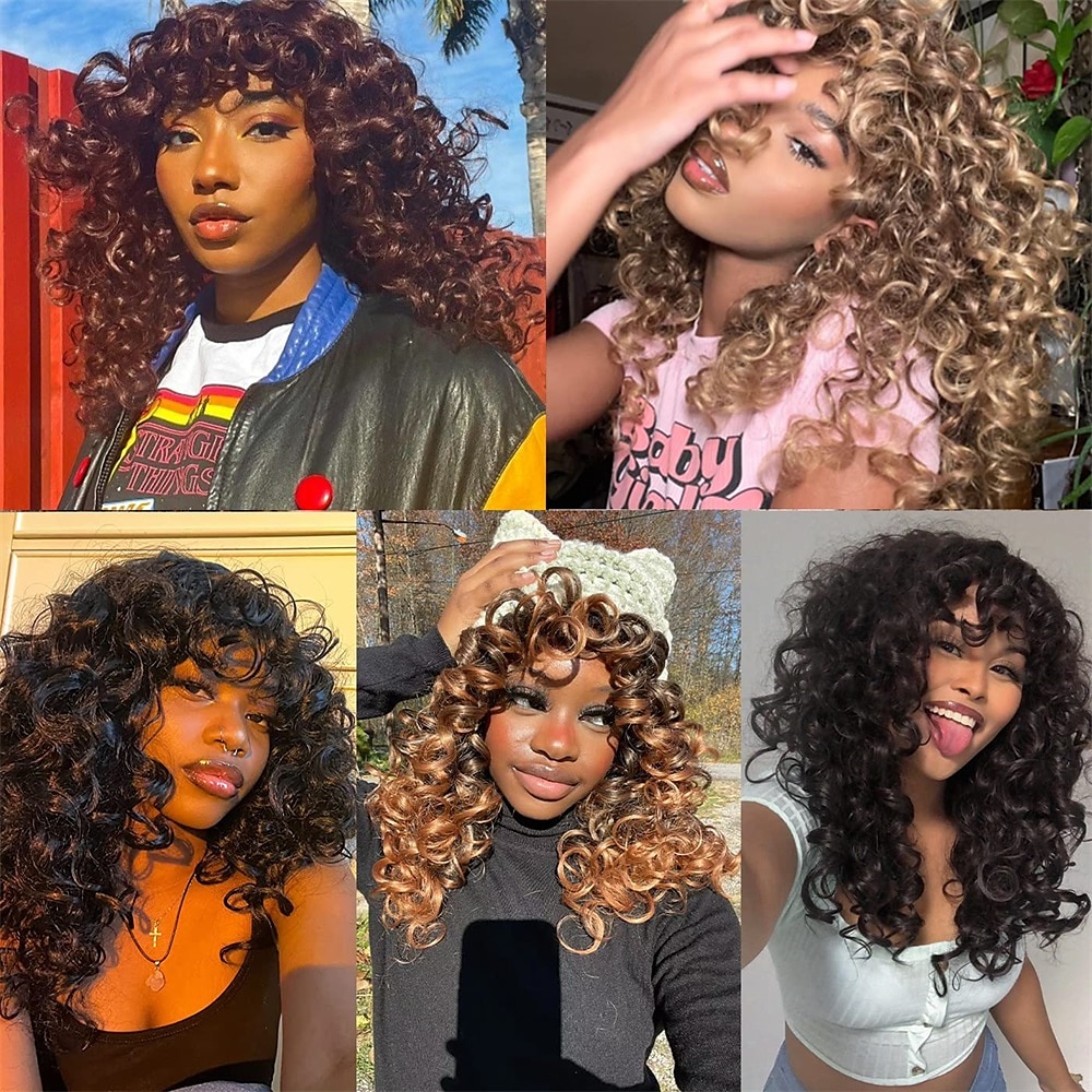 Long Curly Wavy Blonde Wigs for Women Side Part Natural Looking Cosplay Synthetic Fiber Wig Heat Resistant Replacement Wig Halloween Cosplay Party Wigs 2025 - $23.99 –P15