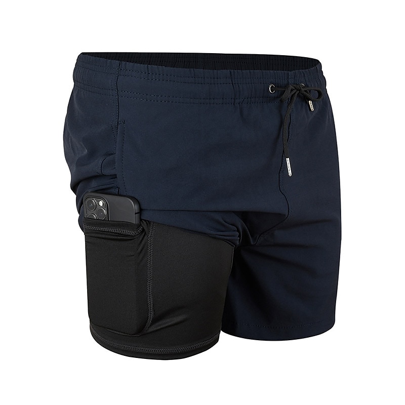 Men's Board Shorts Swim Shorts Swim Trunks Summer Shorts Drawstring Elastic Waist 2 in 1 Graphic Comfort Breathable Short Casual Holiday Beach Hawaiian Stylish Gradient blue Black 2025 - $20.99 –P8