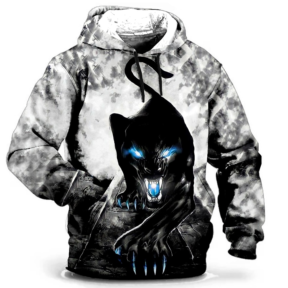 Per uomo Lupo Stampa 3D Felpa con Cappuccio Felpa con cappuccio Felpe con cappuccio Manica Lunga Felpa con cappuccio Con Cappuccio Moda Vacanza Lavoro Abbigliamento quotidiano Grigio verde Bianco e del 2025 a $13.99 –P8