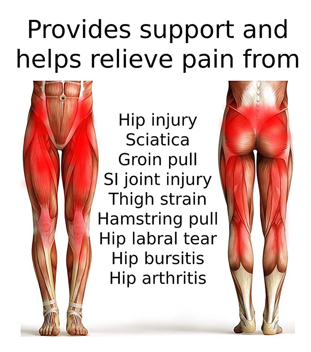 1PC Hip Brace for Sciatica Pain Relief | SI Belt/Sacroiliac Belt | Hip Pain| Compression Wrap for Thigh, Hamstring, Joints, Arthritis, Pulled Muscles | For Men, Women 2025 - $20.99 –P11