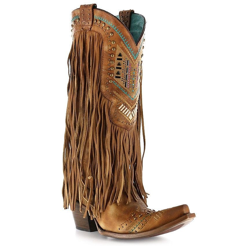 Tupsu Jaren '70 Schoenen Westerse laars Vierkante Teen Hippie Cowboy Dames Maskerade Feest / Uitgaan Prideparade Trots maand Volwassenen Schoenen 2025 - $90.99 –P7