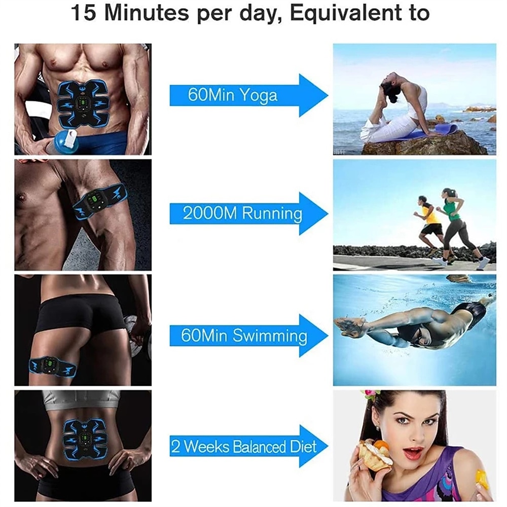Trainer EMS Buikspier Stimulator Heup Trainer Slimme Spieren Elektrostimulator Toner Voor Fitness Vet Verbranden Gewichtsverlies Valentijnsdagcadeau 2026 - $37.99 –P2