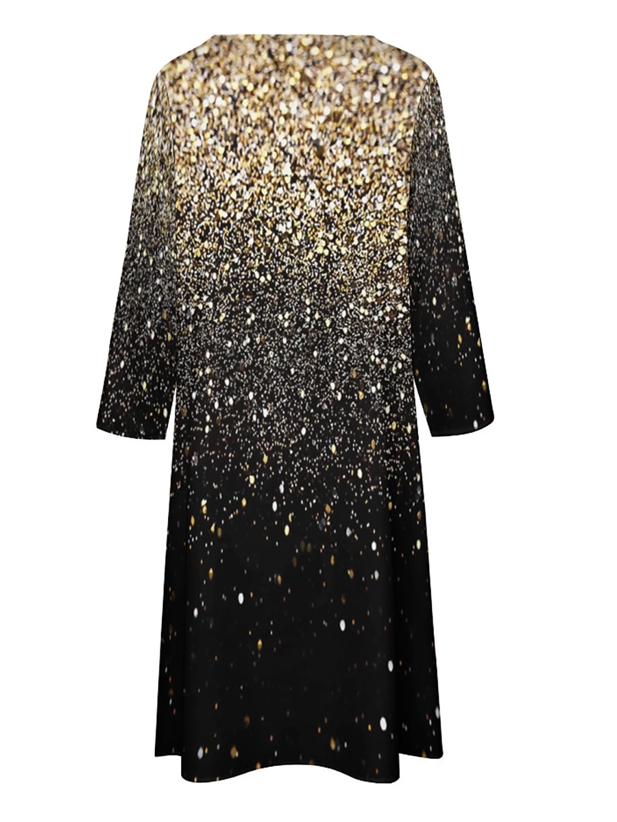 Femme Robe mi-longue Robe casual Robe Ensemble Robe deux pièces Robe d'église Mode Extérieur du quotidien Sortie Standard A Ombre Manches 3/4 Col Ras du Cou Rose Claire Bleu Dorée Vert Eté Printemps de 2025 ? $34.99 –P4