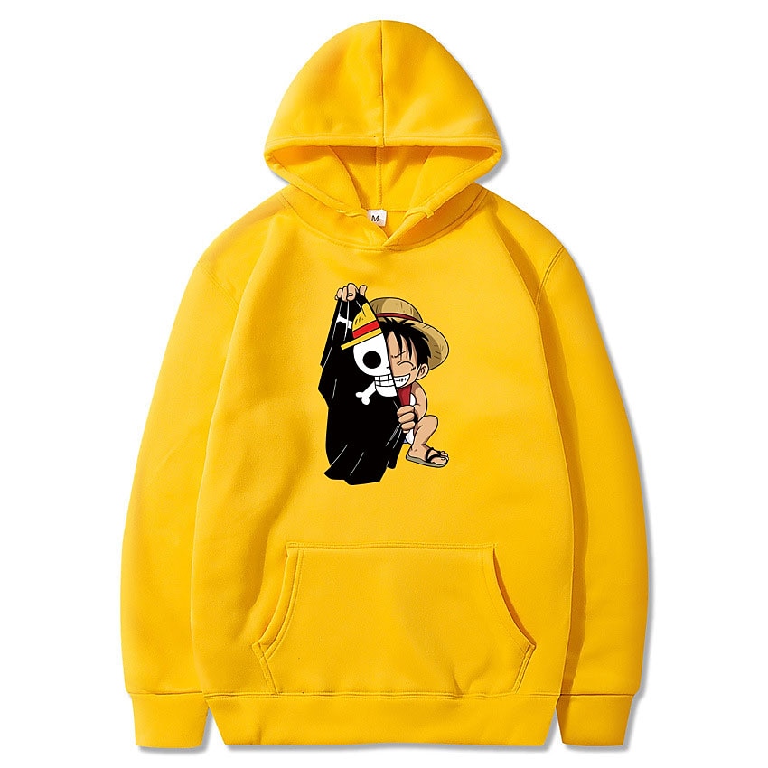 One Piece Monkey D. Luffy Hanorac cu Glugă Anime Desen animat Anime Buzunar frontal Grafică Pentru Pentru cupluri Bărbați Pentru femei Adulți Halloween Carnaval Ștanțare la cald Stradă Zilnic 2025 - $27.99 –P8