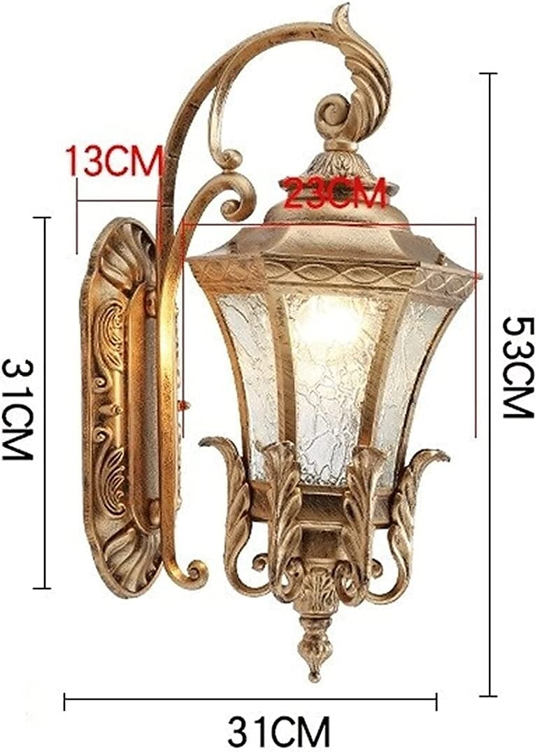 Aplique de pared led accesorio de iluminación antiguo aplique de pared linterna externa impermeable a prueba de óxido de aluminio linterna de vidrio lámpara de pared linterna patio jardín balcón 2025 - $282.09 –P1