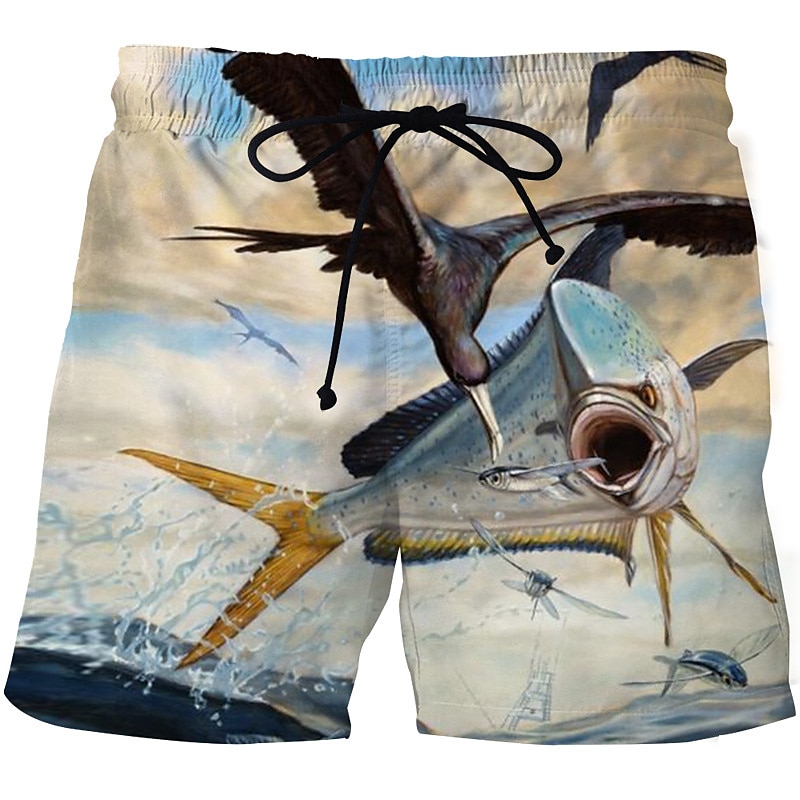 Homens Estampas Abstratas Peixes Calção Justo de Natação Shorts de Natação Bermuda de Surf Cintura Média Moda Roupa de rua Casual Ao ar livre Diário Feriado Bolsos Com Cordão Cintura elástica Designer de 2025 por $19.99 –P13
