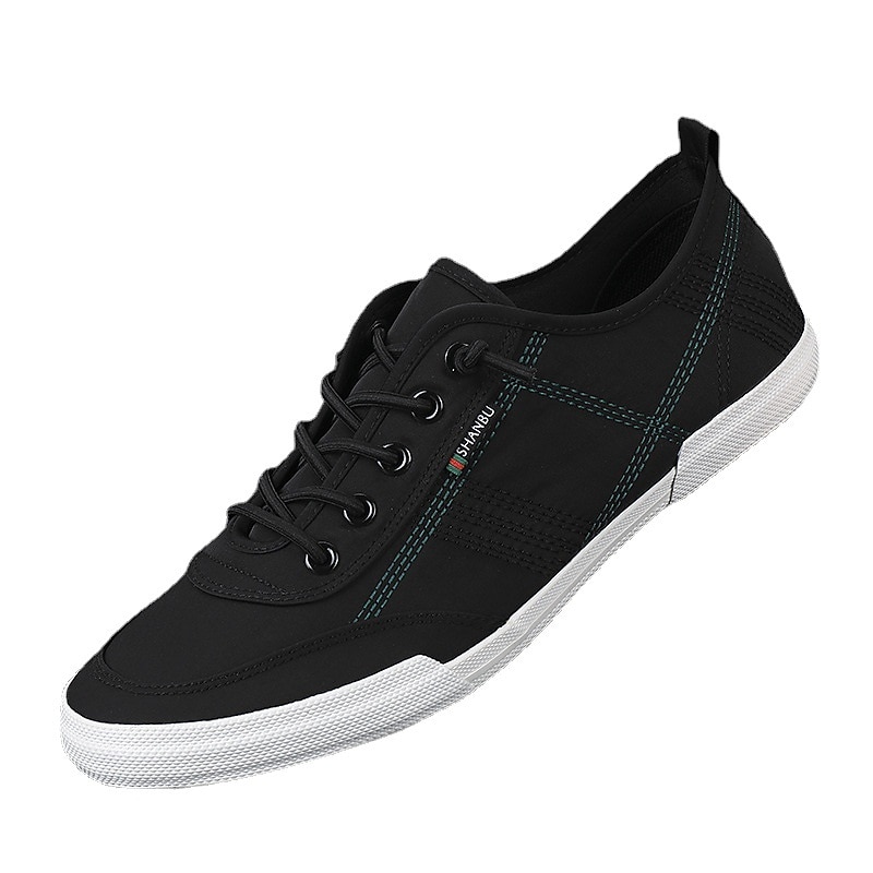 Grå herrsneakers i nylon med snörning – lätta, ventilerande lågskor för vardagsbruk, resor och helgutflykter 2025 - $42.99 –P5