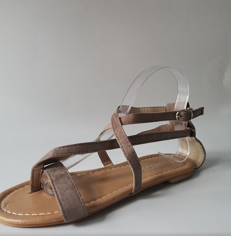 Femme Sandales Bohème Sandales plates du quotidien Eté Talon Plat Bout ouvert Daim Mocassins Noir Bleu Marron de 2025 ? $36.99 –P5