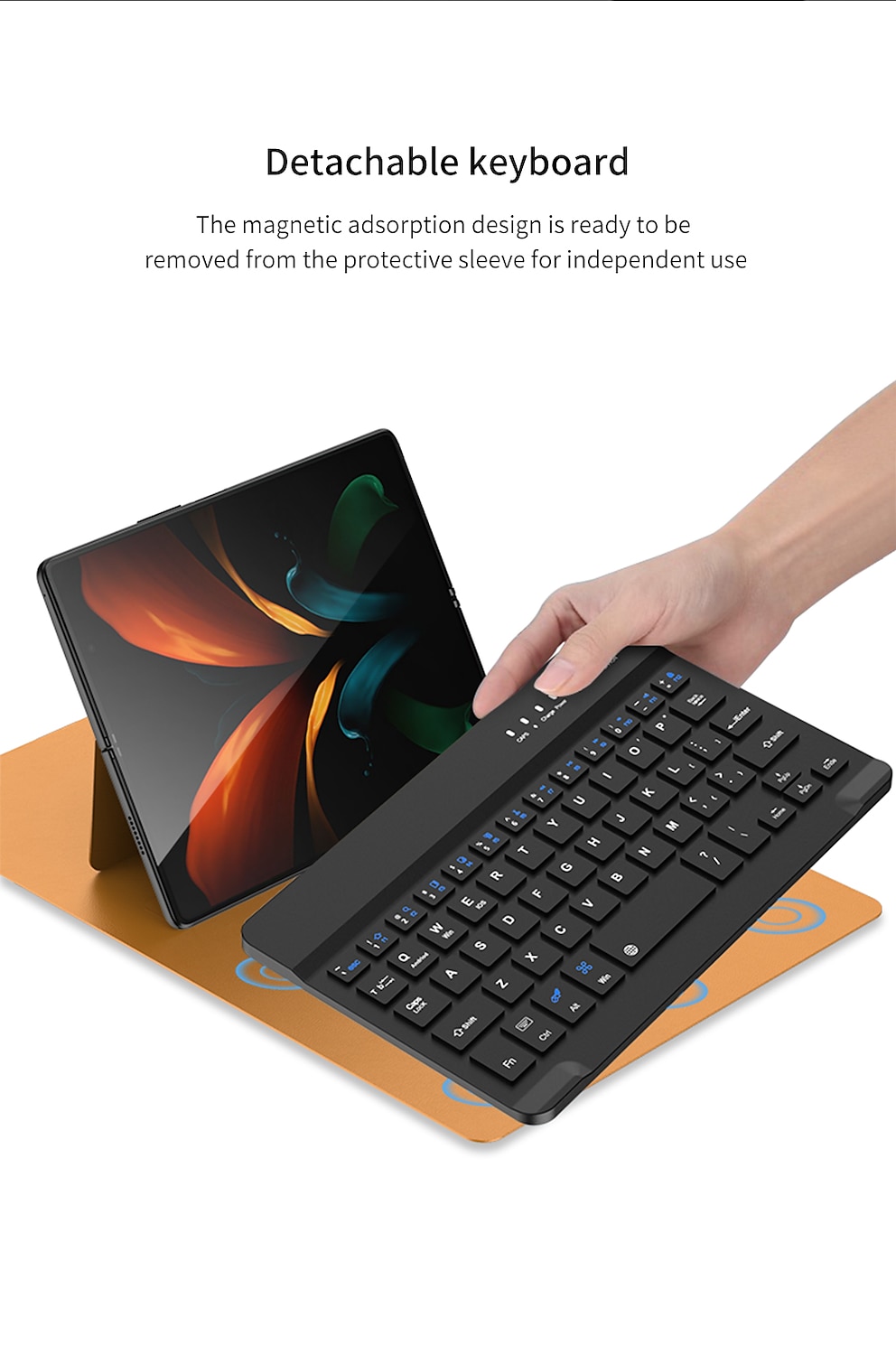 телефон Кейс для Назначение SSamsung Galaxy Z-образный сгиб 7 Z-сгиб 6 Z Fold 5 Z Fold 4 Z Fold 3 Кейс на заднюю панель Противоударная рамка Флип с клавиатурой Однотонный ПК 2025 - $48.99 –P10