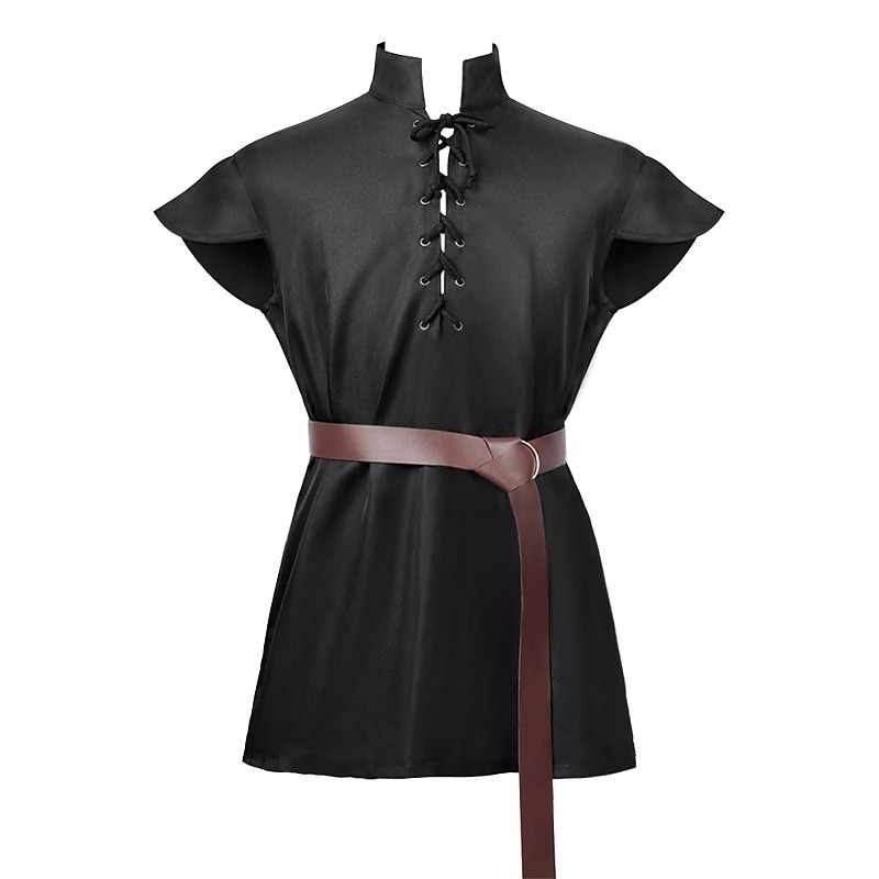 Retro Antiguo Medieval siglo 17 Blusa / Falda Traje de cosplay Baile de Máscaras Pirata Guerrero Vikingo Disfraz Hombre Vikingo Fantasía Víspera de Todos los Santos Carnaval Mascarada Evento / Fiesta 2026 - $27.99 –P2