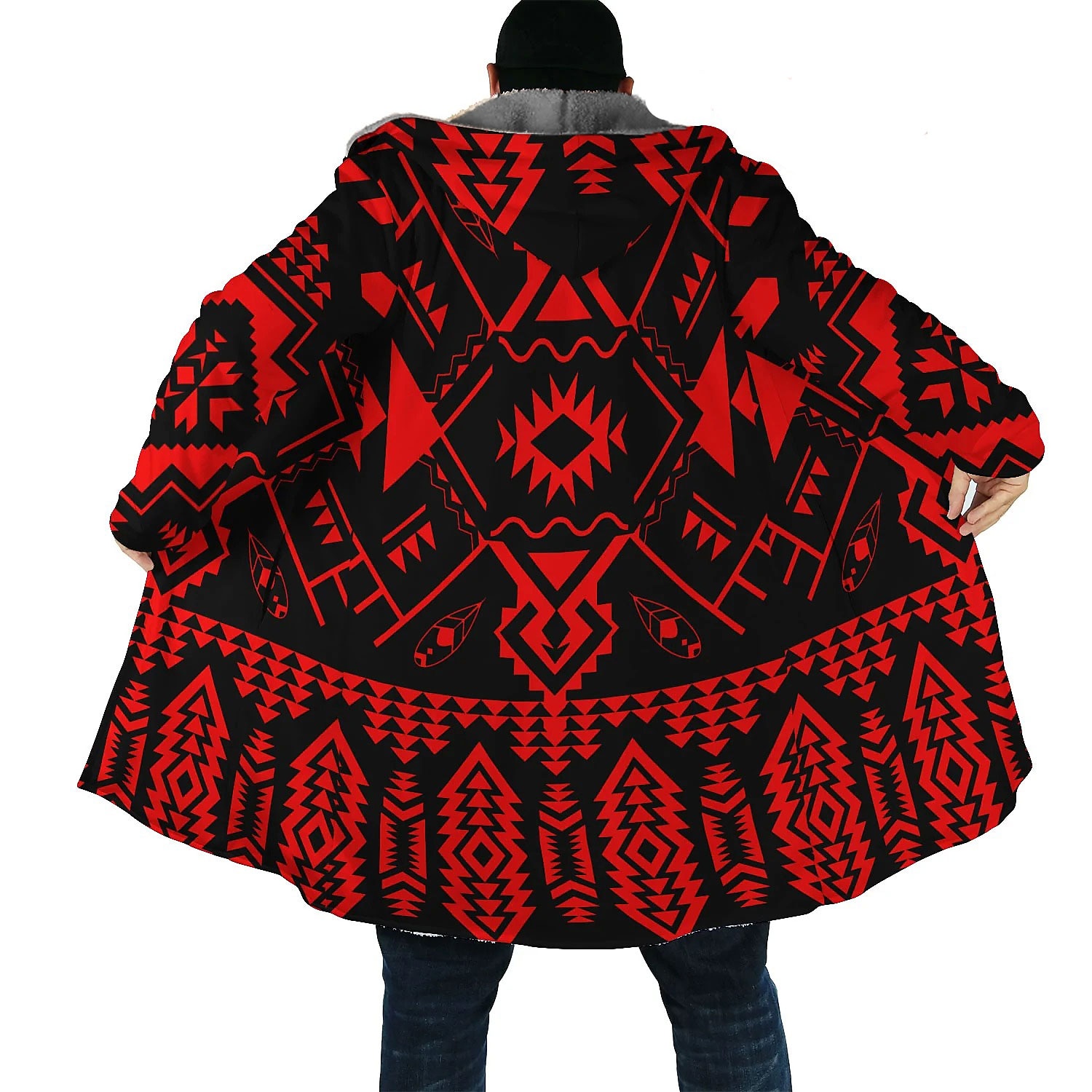 Men's Geometry Winter Coat Fleece Jacket Coat Warm Breathable Comfortable Streetwear Sport Ethnic Style Sports & Outdoor Daily Wear Going out Zipper Pocket Print Fall & Winter Hoodie Long Sleeve 2025 - $73.99 –P4