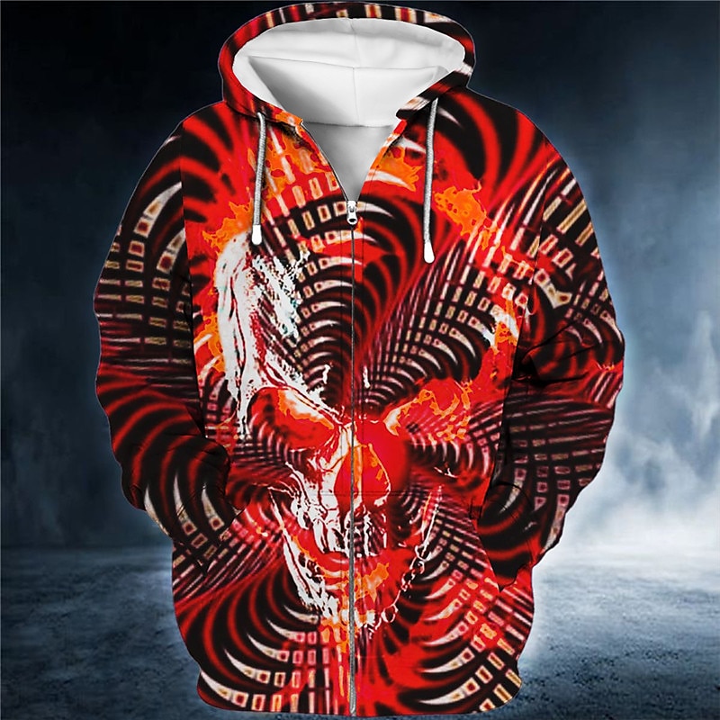 Voor heren 3D Print Grafische prints Trui met capuchon Hoodies Sweatshirt Hoodie met volledige rits Lange mouw Sweatshirt met capuchon Capuchon Streetwear 3D-afdrukken Sport & Outdoor Dagelijks Sport 2025 - $27.99 –P3