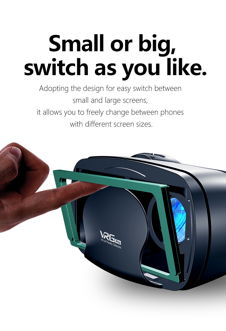 3D VR Glasses Virtual Reality 3D VR Headset Smart Glasses Helmet for Smartphones Cell Phone Mobile 7 Inches Lenses Binoculars with Controllers 2025 - $69.99 –P5