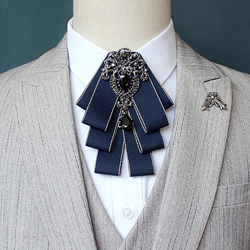 Men's Fashion Bow Tie Color Block Black Red Blue 2023 2025 - $21.99 –P8