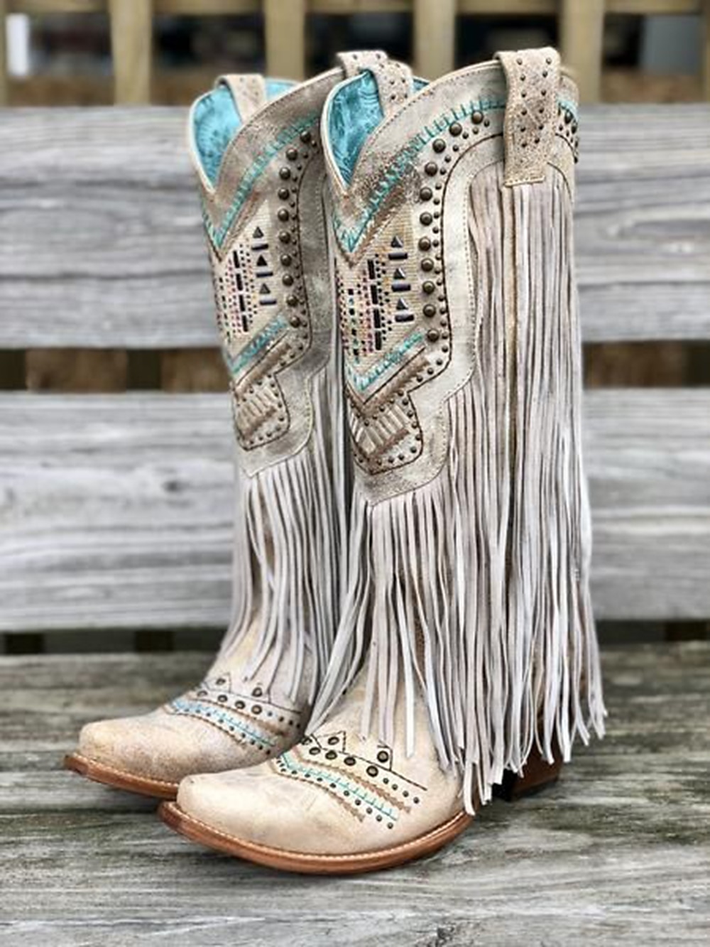 Tupsu Jaren '70 Schoenen Westerse laars Vierkante Teen Hippie Cowboy Dames Maskerade Feest / Uitgaan Prideparade Trots maand Volwassenen Schoenen 2025 - $90.99 –P2