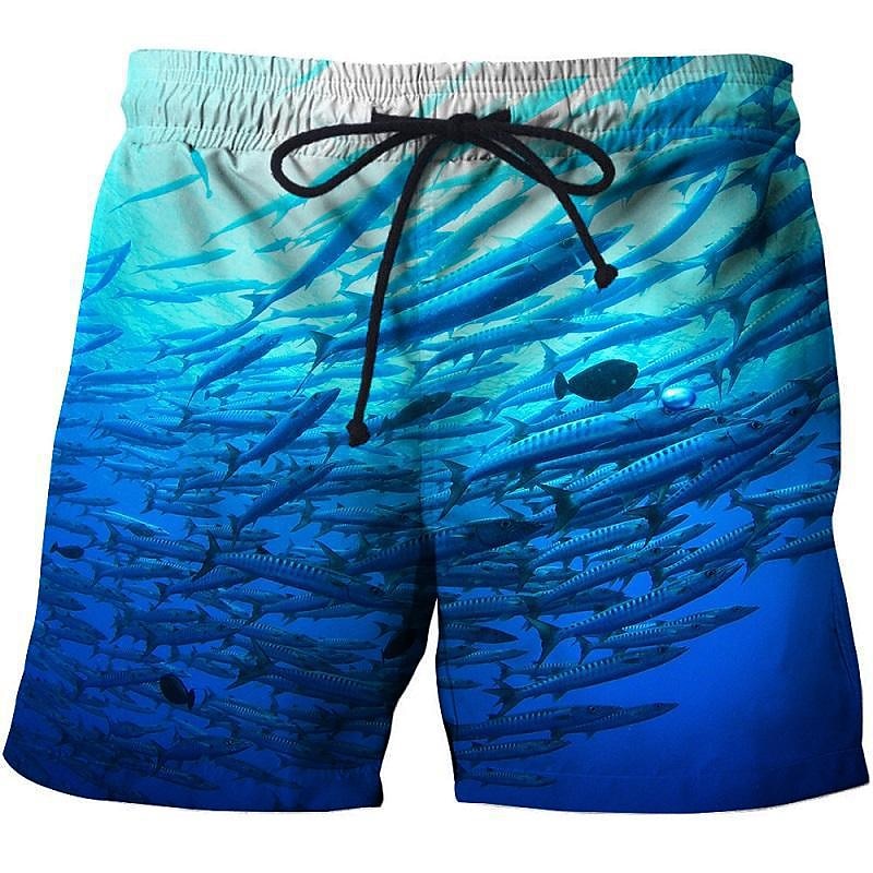 Homens Estampas Abstratas Peixes Calção Justo de Natação Shorts de Natação Bermuda de Surf Cintura Média Moda Roupa de rua Casual Ao ar livre Diário Feriado Bolsos Com Cordão Cintura elástica Designer de 2025 por $19.99 –P5