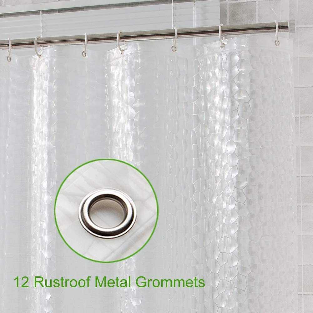Liner de Toalha de Chuveiro EVA Transparente Toalha de Chuveiro Repelente de Água para Box de Banheiro Cubo D'água 72x72 Polegadas de 2025 por $18.49 –P1