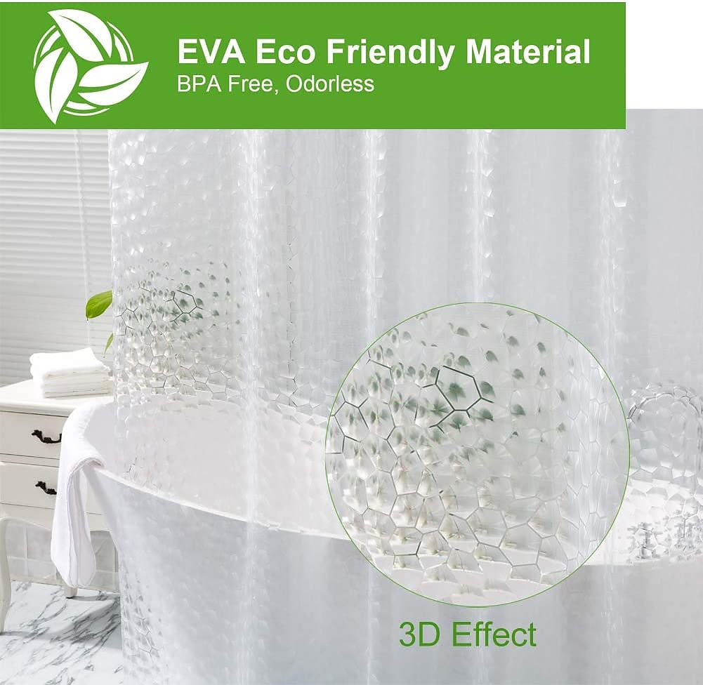 Liner de Toalha de Chuveiro EVA Transparente Toalha de Chuveiro Repelente de Água para Box de Banheiro Cubo D'água 72x72 Polegadas de 2025 por $18.49 –P2