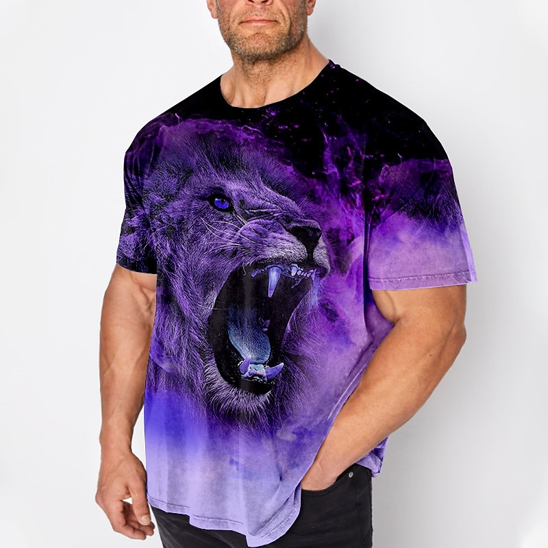 Per uomo Plus Size maglietta Grande e alto Pop art Girocollo Stampa Manica corta Primavera estate Vintage Di tendenza Streetwear Essenziale Informale Sport Top del 2026 a $20.99 –P4