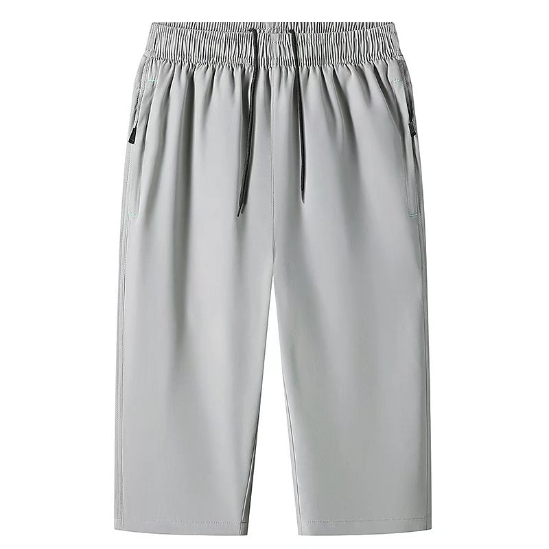 Men's Athletic Shorts Cropped Pants Casual Shorts Capri Pants Drawstring Elastic Waist Plain Quick Dry Calf-Length Outdoor Going out Fashion Streetwear Black Blue Micro-elastic 2025 - $14.99 –P3