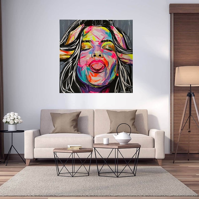 Handmade Oil Painting Canvas Wall Art Decoration Portrait Woman Abstract for Home Decor Rolled Frameless Unstretched Painting 2025 - $92.99 –P13
