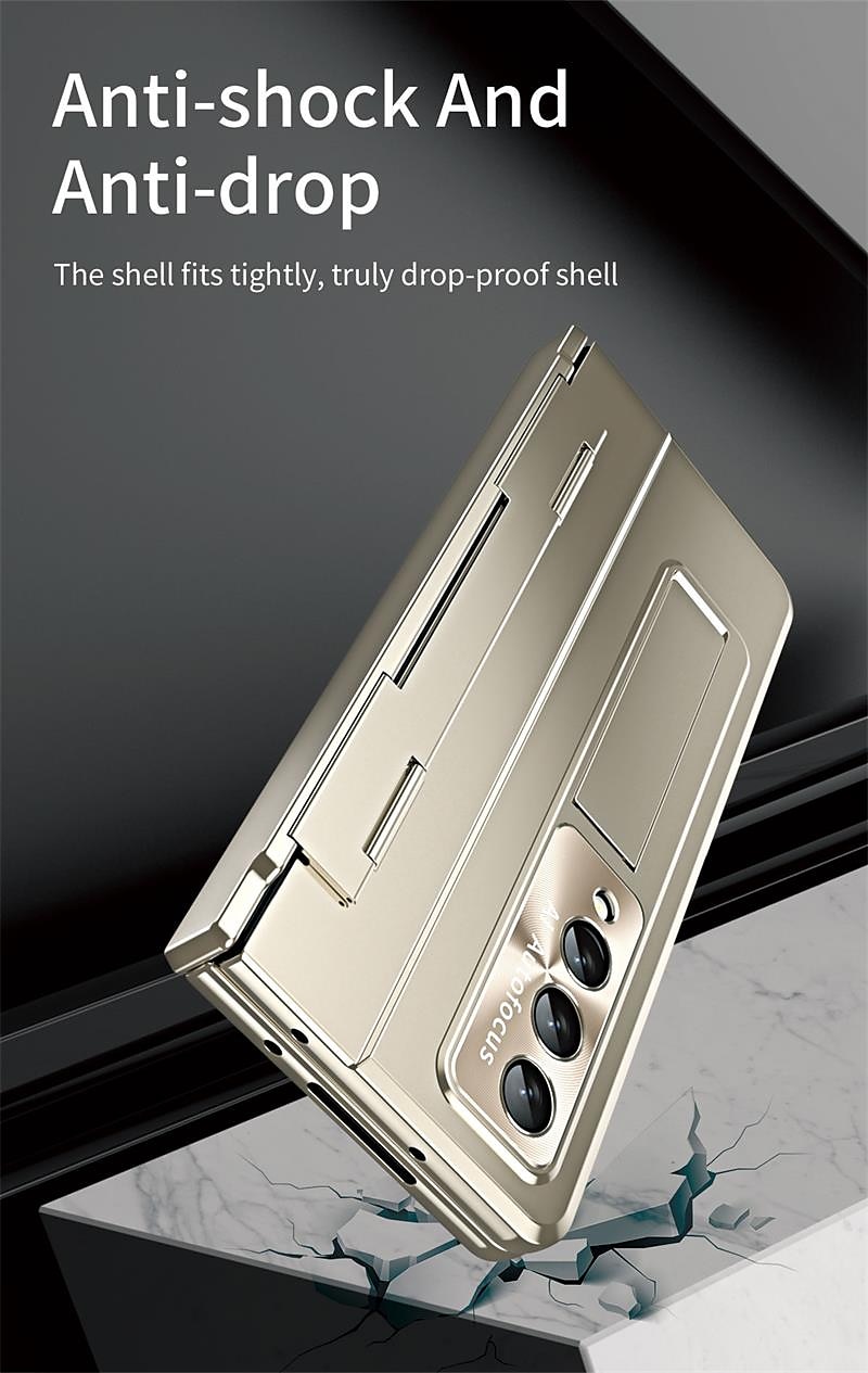 телефон Кейс для Назначение SSamsung Galaxy Z-сгиб 6 Z Fold 5 Z Fold 4 Z Fold 3 Чехол со стендом Флип Полная защита тела Однотонный ПК 2025 - $34.99 –P7