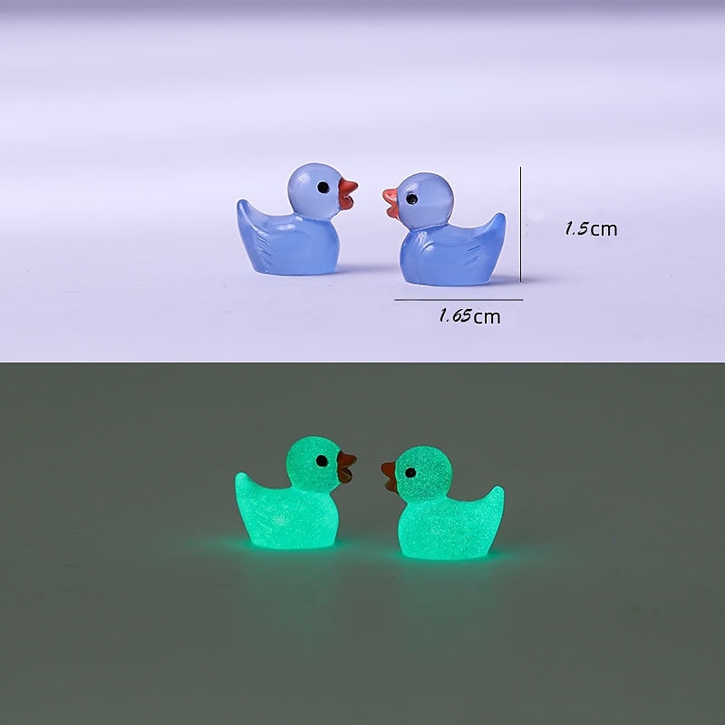2025年 30 個ミニ発光アヒルかわいい樹脂アヒル暗闇で光るミニチュア飾り小さなアヒル diy ガーデンドールハウス  コレクション – €7.99 –P12