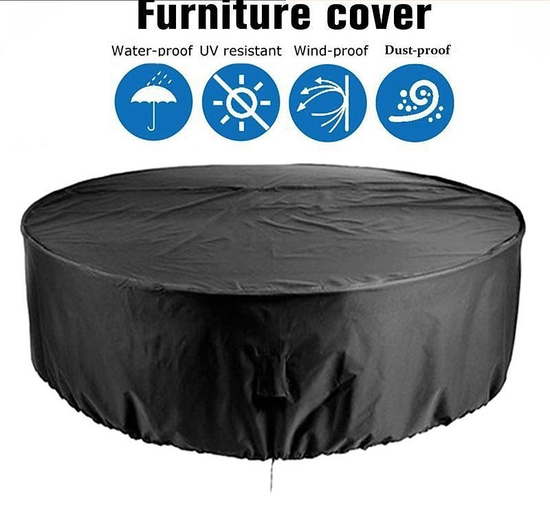 husă pentru mobilier de exterior 210d pânză oxford husă de mobilier pentru masă și scaun pentru grădină rotundă în aer liber husă de protecție mobilă de grădină masă rotundă husă rezistentă la apă și praf 2026 - $37.99 –P4