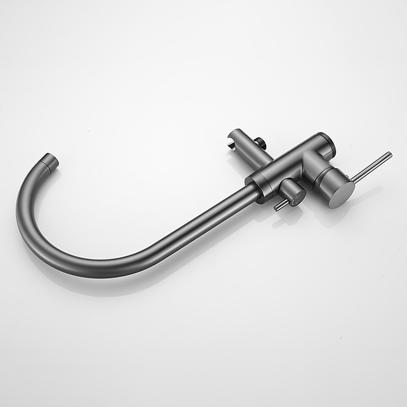 rubinetto per vasca montaggio a pavimento riempimento vasca autoportante rubinetti doccia ad alto flusso in ottone con rubinetti miscelatori doccia portatili bocca girevole (grigio canna di fucile) del 2025 a $372.59 –P5